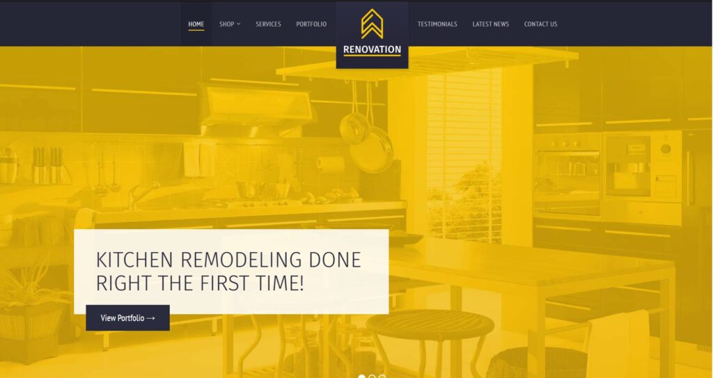 renovation theme for general contractor website template