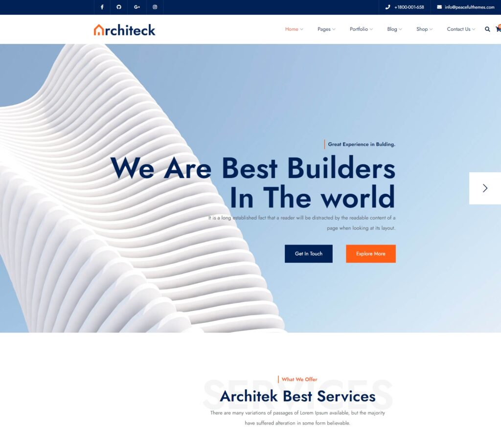 architeck wordpress theme