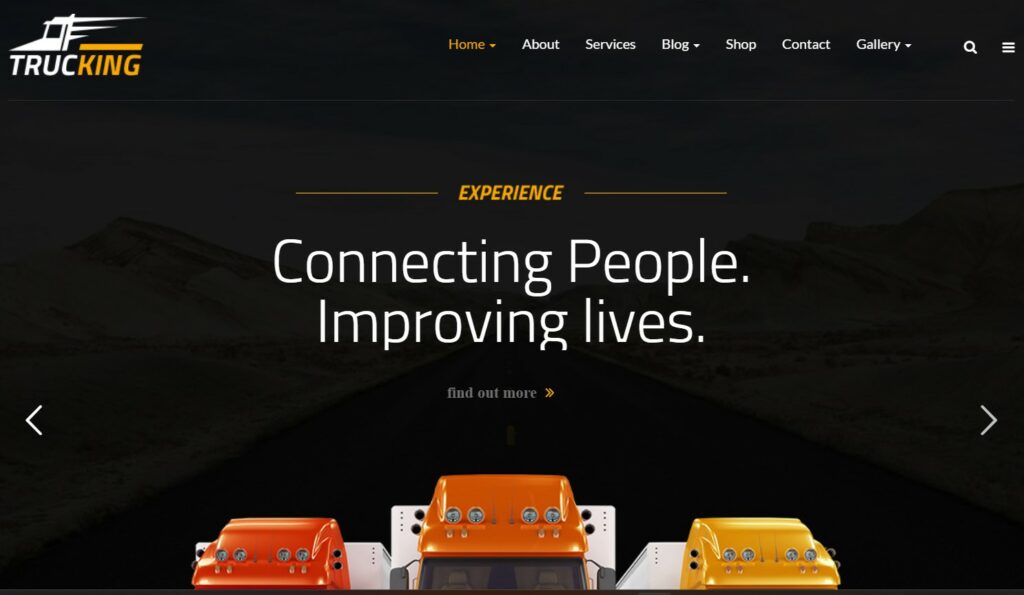 Trucking - Logistics and Transportation WordPress Theme