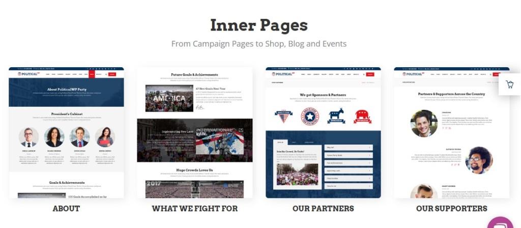 inner pages in politicalwp