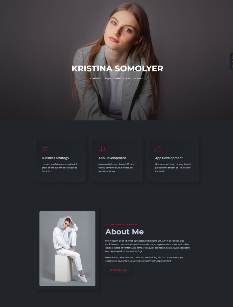 inbio homepage different style Best Personal website template for software engineer